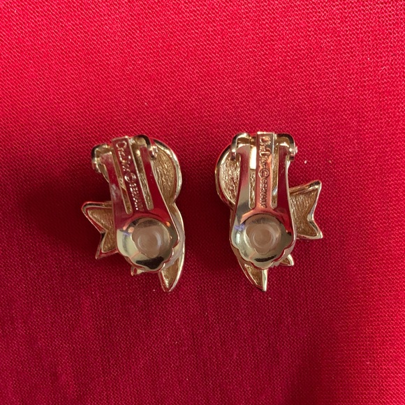 Vintage Dior Gold and Pave’ Crystal Earrings Made in Germany - Picture 3 of 9